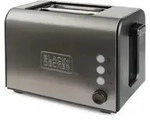 Black & Decker BXTO900E Toaster Doppelschlitz 900W edelstahl - Schwarz/Silber