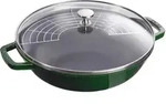 STAUB Wok mit Glassdeckel 30 cm Basilikum-Grun