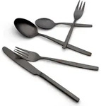 Tafelbesteck Positano - Black Edition, 30tlg f&uuml;r 6 Personen, Edelstahl 18/10 -