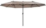 Outsunny Doppelsonnenschirm Gartenschirm Marktschirm mit Handkurbel 460 x 270 cm -