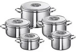 Schulte-Ufer Romana i Mega-Set, 5-tlg, Fleischtopf, Bratentopf, Schmortopf, Gartopf,