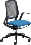 Sedus se motion B&uuml;rostuhl schwarz mit Armlehnen blau 950 1065 mm