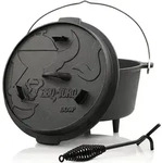 BBQ-Toro Dutch Oven DO9P, 9,0 L Premium Gusseisen Kochtopf, Gusstopf - Schwarz