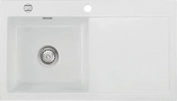 Systemceram Sp&uuml;le KeraDomo MERA 90 in SATIN Becken links mit Excenterbedienung...