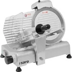 Saro Aufschnittmaschine Modell AS 250 mit Messersch&auml;rfer und Schutzring - Silber