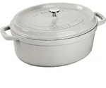 Staub Cocotte, 33 Cm Weisser Tr&uuml;ffel Oval Gusseisen Weisser Tr&uuml;ffel - Wei&szlig;