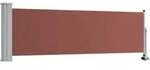 vidaXL Ausziehbare Seitenmarkise 80&times;300 cm Braun - Braun