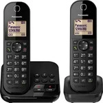 Panasonic DECT KX-TGC422, Anrufbeantworter, Strahlungsarm, Farbe: Schwarz - Schwarz