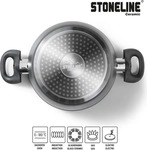 STONELINE&reg; CERAMIC Keramik Kochgeschirr-Set 6-teilig 18/20/24 | mit Deckeln