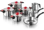 KOPF Topfset Nelo (11-teilig, Edelstahl, Induktion, mit intelligenter Abgie&szlig;hilfe)