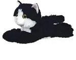 Mini Flopsies Maynard Black/White Cat 8In/20cm - Schwarz/Wei&szlig;