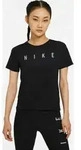 Nike W Nk Run Dvn Miler Top Ss Black/Reflective Silv S - Schwarz
