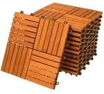 Casaria Holzfliesen FSC&reg;-zertifiziertes Akazien- oder Eukalyptusholz