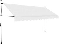 vidaXL Einziehbare Markise Handbetrieben mit LED 400 cm Creme