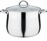GSW Jumbotopf 26 cm mit Glasdeckel, 989862, Edelstahl rostfrei, ca. 11,0 L - Silber
