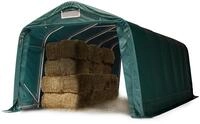 Robuster Weideunterstand 3,3x7,2 m wetterfeste PVC Plane 800N Unterstand gr&uuml;n