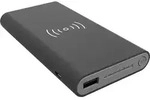 RealPower PB-8000, 8000 mAh, Kabelloses Aufladen, 5 V, Schwarz - Schwarz