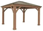 Westmann Holz Pavillon Devon 1214 Natur 427x366x317 cm - Braun
