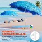 KINGSLEEVE&reg; Sonnenschirm Hawaii &Oslash;160cm Neigbar H&ouml;henverstellbar UV Schutz 30+