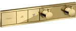 Thermostat Unterputz RainSelect f UP-Thermostat 2 Verbr pol. gold optic polished gold