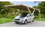 Y-Einzelcarport ohne Dacheindeckung B x T x H 306 x 606 x 250 - Naturbelassen