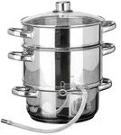 HI 6 Liter Entsafter aus Edelstahl &Oslash; 22 cm Dampfentsafter 22052 - Silber