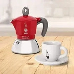 Bialetti Moka Induktion Kaffeemaschine &ndash; 6 Tassen &ndash; Rot &ndash; Aluminium und Stahl -