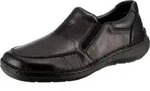 Rieker Herren Slipper Echtleder schwarz, Herren:41 EU - Schwarz - 41