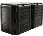 Prosperplast Doppelkomposter Compogreen 800 L schwarz - Schwarz