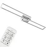 LED Deckenleuchte Wandlampe CCT dimmbar Fernbedienung 40W silber Metall Briloner -