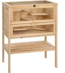 tectake&reg; Kleintierk&auml;fig Binki aus Holz 60 x 40 x 80 cm - Braun