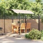 vidaXL Pavillon Stoff Cremewei&szlig;