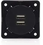 Berker 926102505, 2x USB, USB 2.0, Anthrazit, 230 V, 3 A - Grau