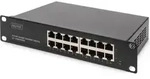 Digitus 10" Gigabit 16-Port Unmanaged Switch, Unmanaged, Gigabit Ethernet