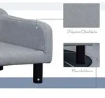 PawHut Hundesofa mit Weichem Bezug Haustiersofa Hundebett Katzensofa Holzbeinen...