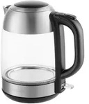 Concept RK4080, 1,7 l, 2200 W, Schwarz, Edelstahl, Durchscheinend, Glas, Edelstahl,