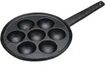 KitchenCraft - Aebleskiver-Pfanne mit 7 F&auml;chern und Rezept de Aebleskiver, aus...