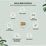 nutri+ Maca 8000 | 60 Kapseln | 400 mg 20:1 Maca-Extrakt pro Kapsel | vegan