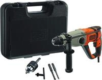 Black & Decker BEHS02K-QS, Handbohrmaschine, SDS Plus, Grau, Orange, 1200 RPM, AC,