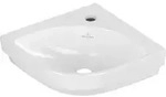 V&B Eck-Handwaschbecken Subway 3.0 32cm Schenkell., eck., m HL/o &Uuml;L, wei&szlig; - Wei&szlig;