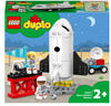 LEGO 10944 DUPLO Spaceshuttle Weltraummission, Spielzeug-Rakete mit Steine für