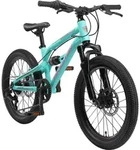 BIKESTAR Alu Kinder Jugend Mountainbike Vollgefedert, 7 Gang Shimano, 20 Zoll ab 6 -