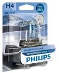 1x PHILIPS H4 Gl&uuml;hlampe Fernlicht 12V 60/55W 4500K P43t-38 Halogen 12342WVUB1