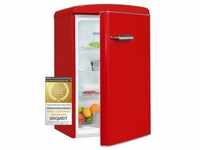 Exquisit Retrokühlschrank RKS120-V-H-160F rot | Standgerät | 122 l Volumen | rot