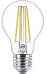 Philips Filament-Lampe, transparent, 100W A60 E27, 10,5 W, 100 W, E27, 1521 lm, 15000