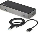 StarTech.com USB-C USB-A Dock - Hybrid Universal Triple Monitor Laptop Docking