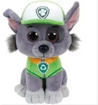 Ty 41212 Hund Rocky - Paw Patrol - 15cm - Blau/Gr&uuml;n/Grau