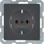 Berker 41436086, Typ F, DIN-Schiene, Anthrazit, Duroplast, IP20, 250 V - Grau