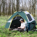 Outsunny Zelt f&uuml;r 2 Personen Campingzelt mit Heringen Kuppelzelt Polyester -...