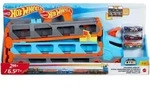 Mattel GVG37 - Hot Wheels - 2-in1 Rennbahn Transporter - Grau